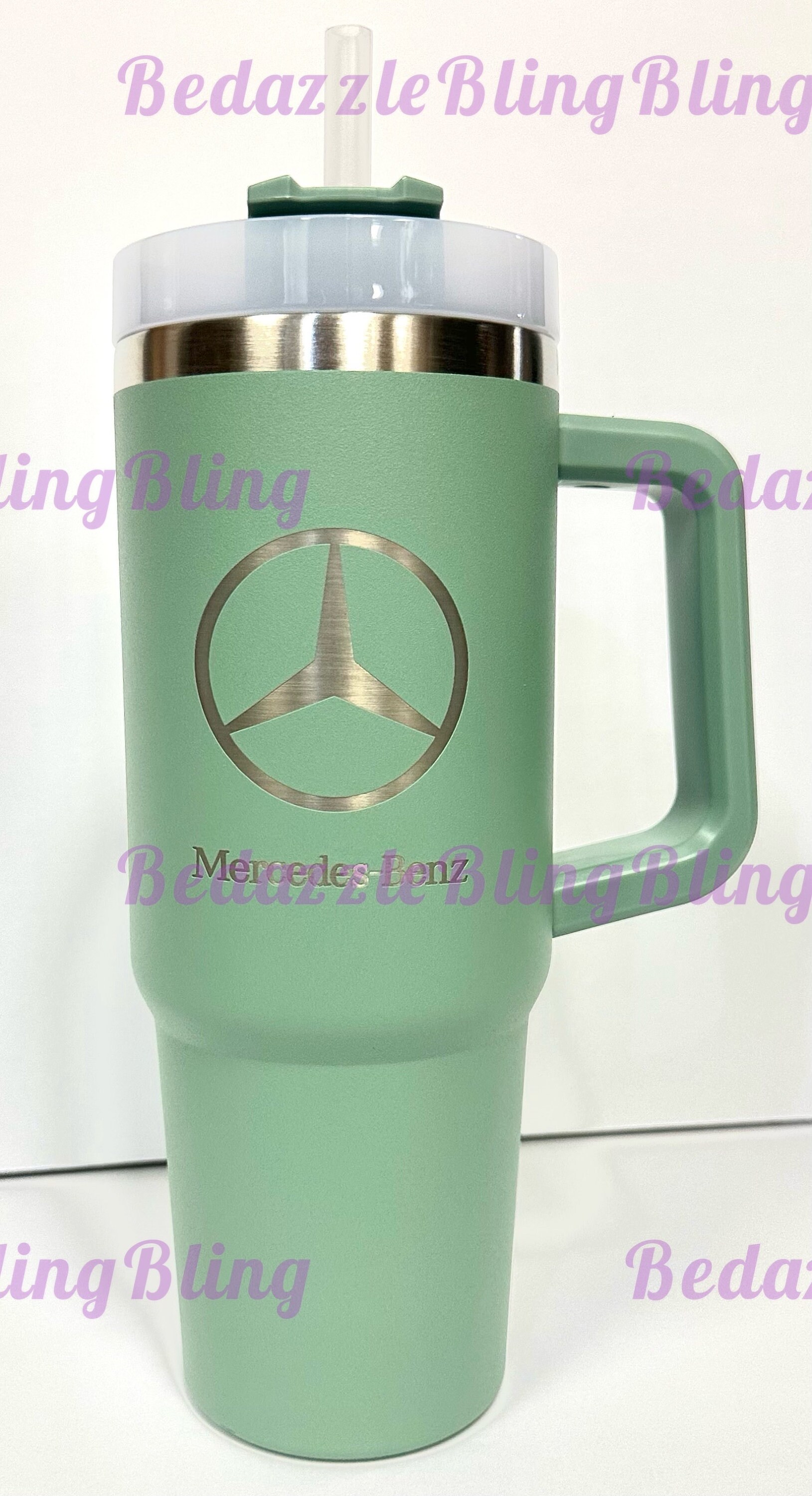 Tasse Mercedes avec porte-gobelet gobelet chaud froid voyage 30 oz