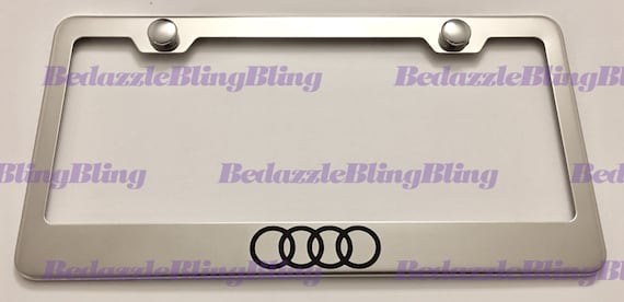 Audi chrome license plate frame deals
