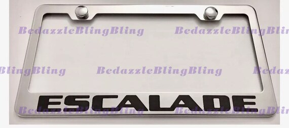Cadillac license plate frame bling deals