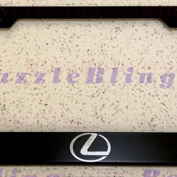 Lexus Laser Engraved Etched Stainless Steel License Plate Frame W/ Bolt Caps