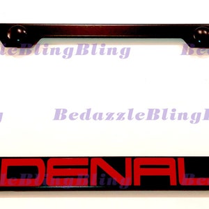 Denali On Stainless Steel License Plate Frame W/ Bolt Caps