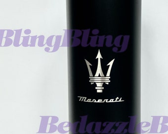 Maserati Sport Mug Tumbler Hot Cold Travel 40oz Bamboo & Flip Straw Cap