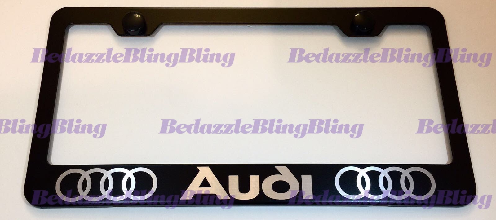 Buy Audi on Stainless Steel License Plate Frame W Bolt Caps