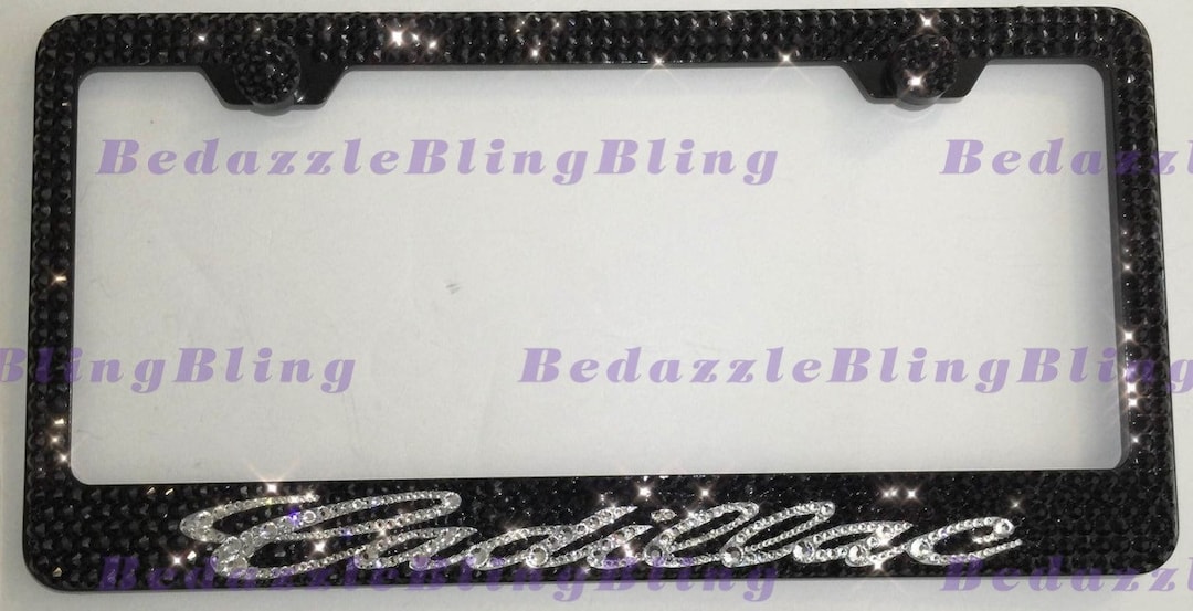 Cadillac Escalade License Plate Frame Bedazzle Holder Made W/ Swarovski