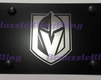 VEGAS STRONG GOLDEN KNIGHTS Stainless Steel License Plate Frame Rust Free W/ Cap VEGAS STRONG GOLDEN KNIGHTS Stainless Steel License Plate Frame Rust Free W/ Cap