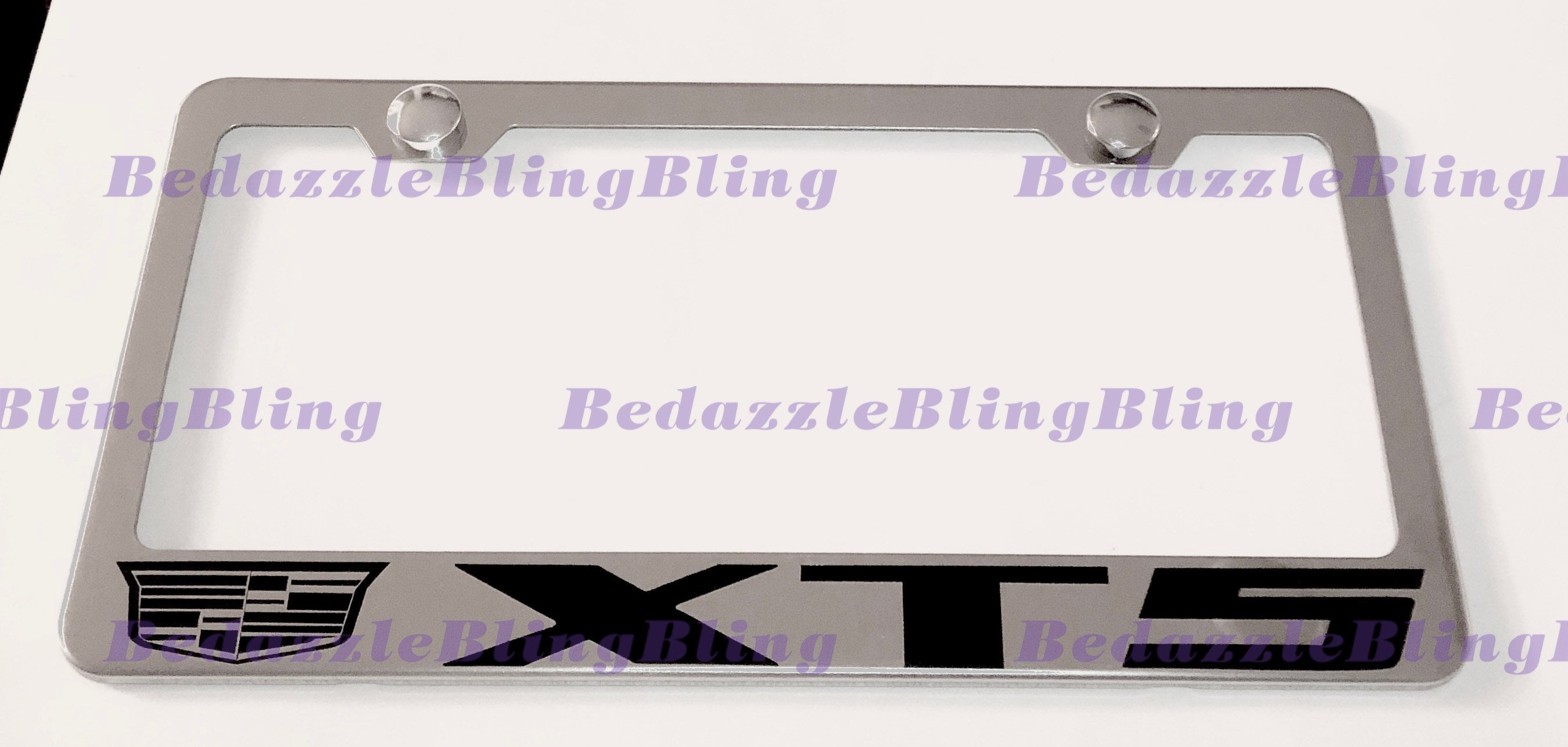 XT5 Cadillac on Stainless Steel License Plate Frame W/ Bolt Etsy