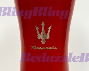 Maserati Thermal Bling Mug Tumbler Cup Travel 14oz Bedazzle Made W Swarovski Crystals