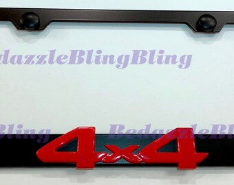 3D Mercedes Benz Emblem Stainless Steel License Plate Frame – Front Black Frame With Caps, Unbranded