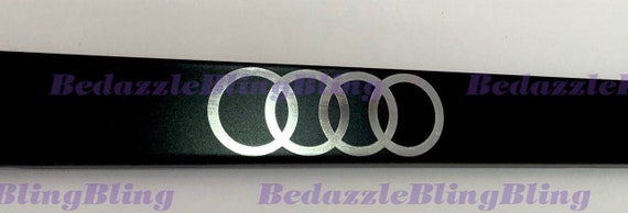 Laser Engraved Etched Quattro SLine Stainless Steel Finished License Plate Frame