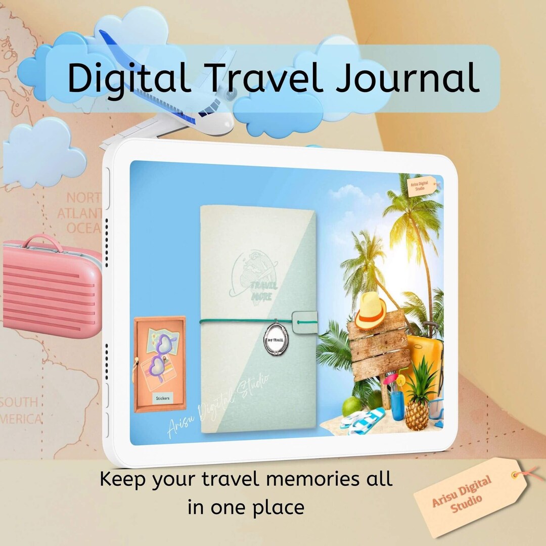 DIGITAL TRAVEL JOURNAL Ipad Travel Planner and Journal Etsy