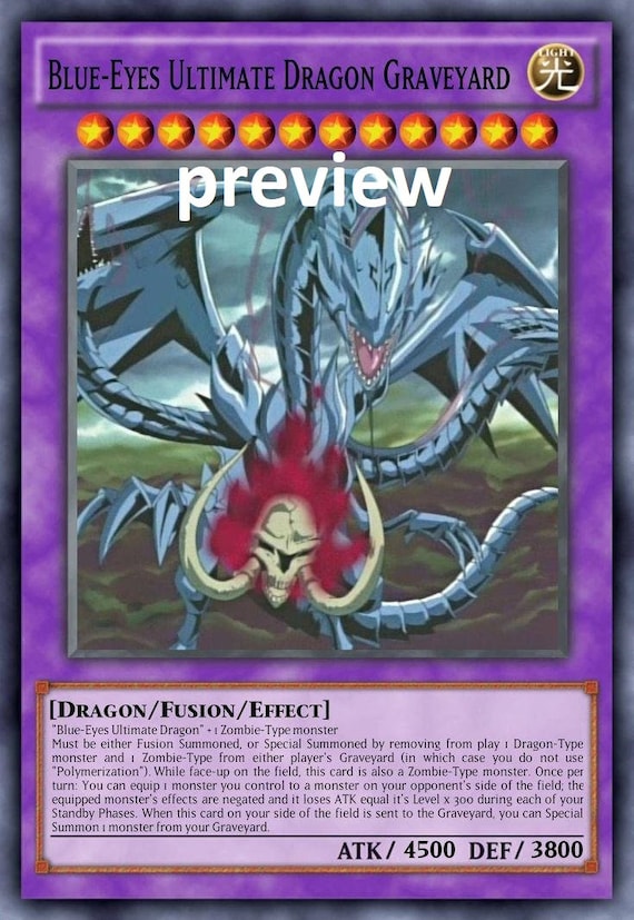 ブルーアイズ・アルティメットドラゴン 墓地 オリカ カスタムカード