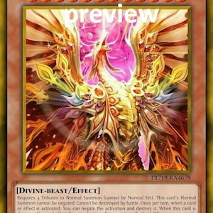 Der Gott Phoenix von Apollo Orica benutzerdefinierte Karte Obelisk Peiniger geflügelter Drache von Ra ägyptische Götter Gott verändert
