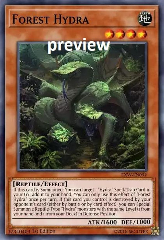 Forest Hydra Orica Custom Card Obelisk Tormentor Winged Dragon of Ra  Egyptian Gods God - Etsy