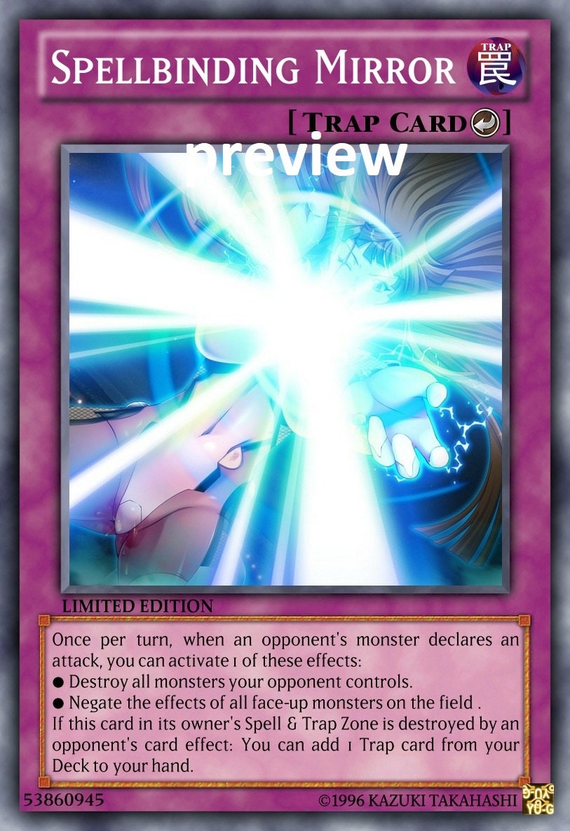 Spellbinding Mirror Orica Custom Card Obelisk Tormentor Winged Dragon of Ra  Egyptian Gods God Altered - Etsy