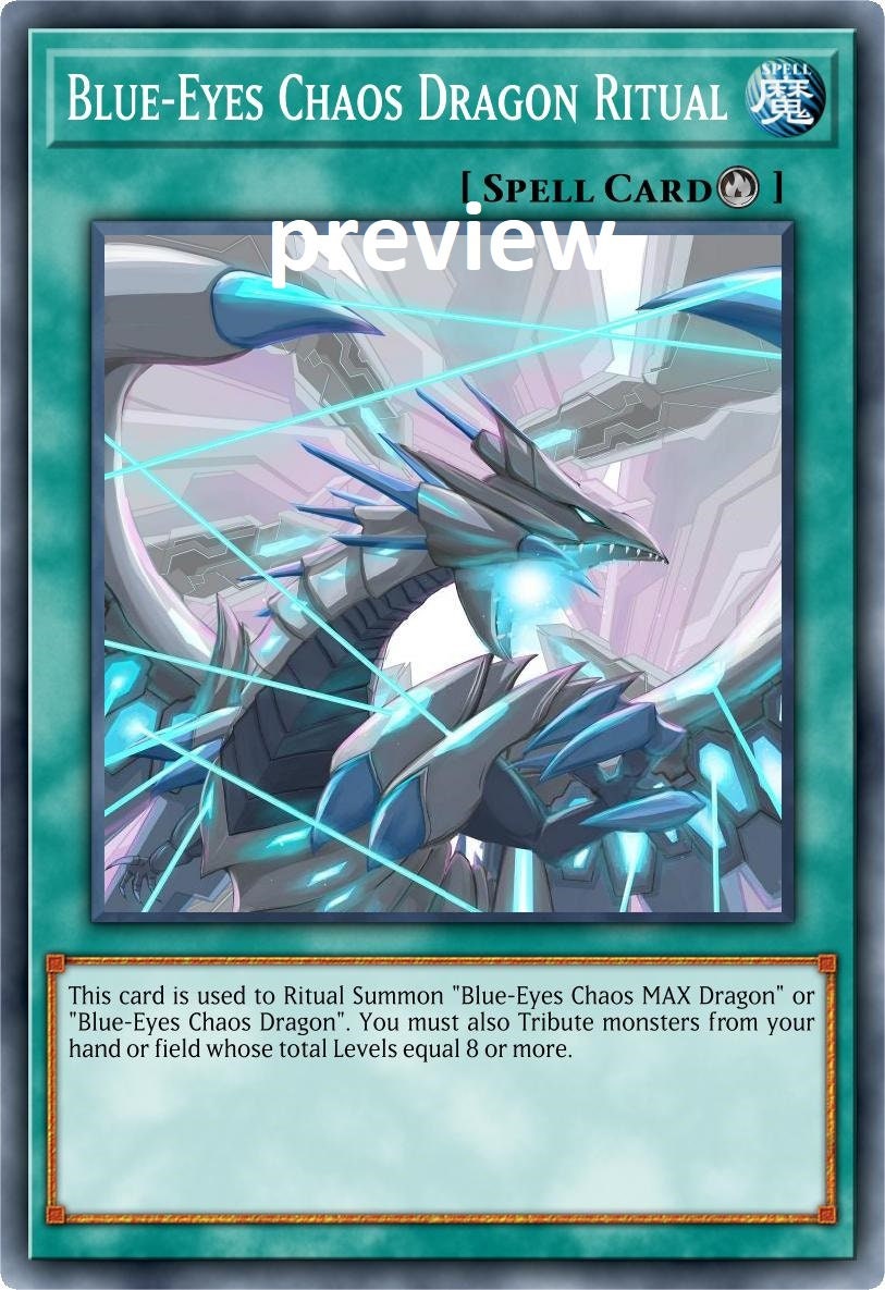 Blue-eyes Chaos Dragon Ritual Orica Custom Card Obelisk Tormentor