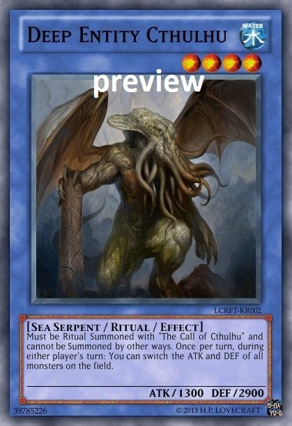 yugioh lovecraft cards Great Old One Cthulhu Mythos Playing Cards – Vermilion Collection