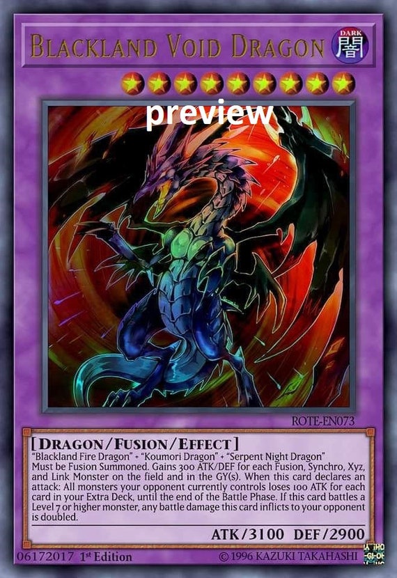 Blackland Void Dragon Orica Custom Card Obelisk Tormentor Winged Dragon of  Ra Egyptian Gods God Altered - Etsy