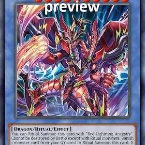 Red Lightning-The Sacred Eagle Ancestor orica custom card  obelisk tormentor winged dragon of ra egyptian gods god altered