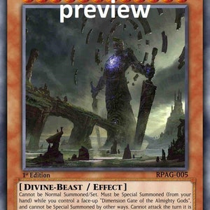Almighty God Ristoras orica custom card  obelisk tormentor winged dragon of ra egyptian gods god altered