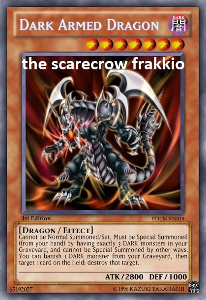 Dark Armed Dragon Orica Custom Card Dragon Obelisk Tormentor