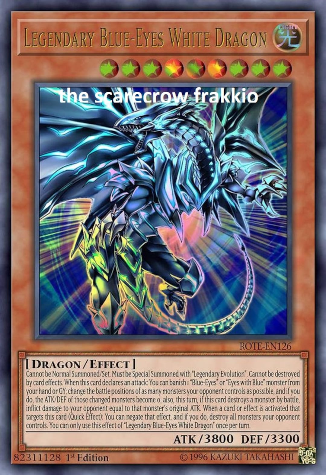 Legendary Blue-Eyes White Dragon orica custom card dragon - Etsy 日本