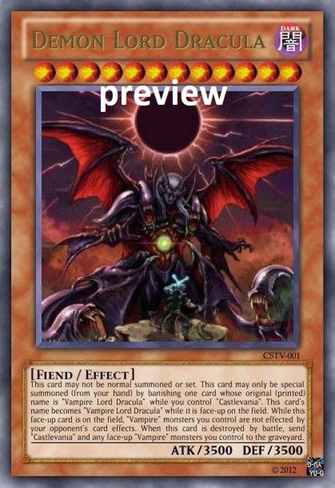 Demon Lord Dracula Orica Custom Card Obelisk Tormentor Winged Dragon of Ra  Egyptian Gods God Altered - Etsy