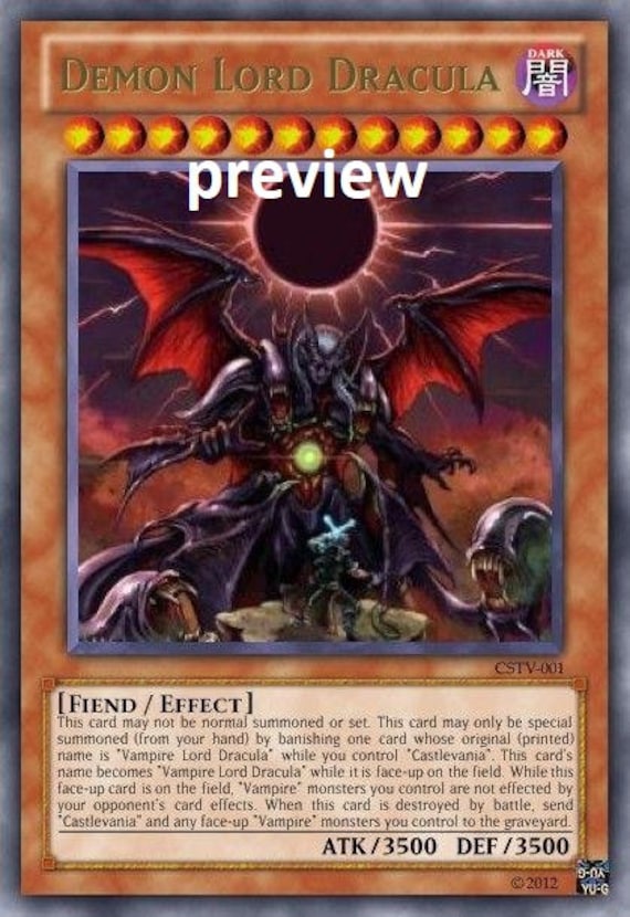 Demon Lord Dracula Orica Custom Card Obelisk Tormentor Winged Dragon of Ra  Egyptian Gods God Altered - Etsy