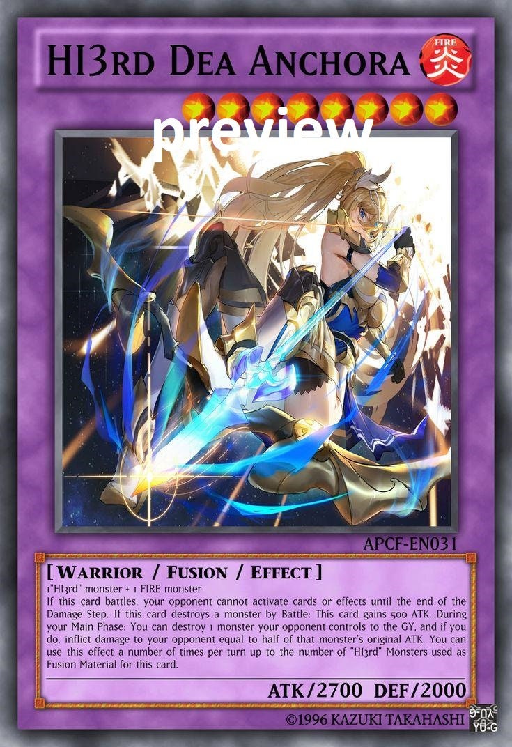 Hi3rd Dea Anchora Orica Custom Card Obelisk Tormentor Winged - Etsy Finland