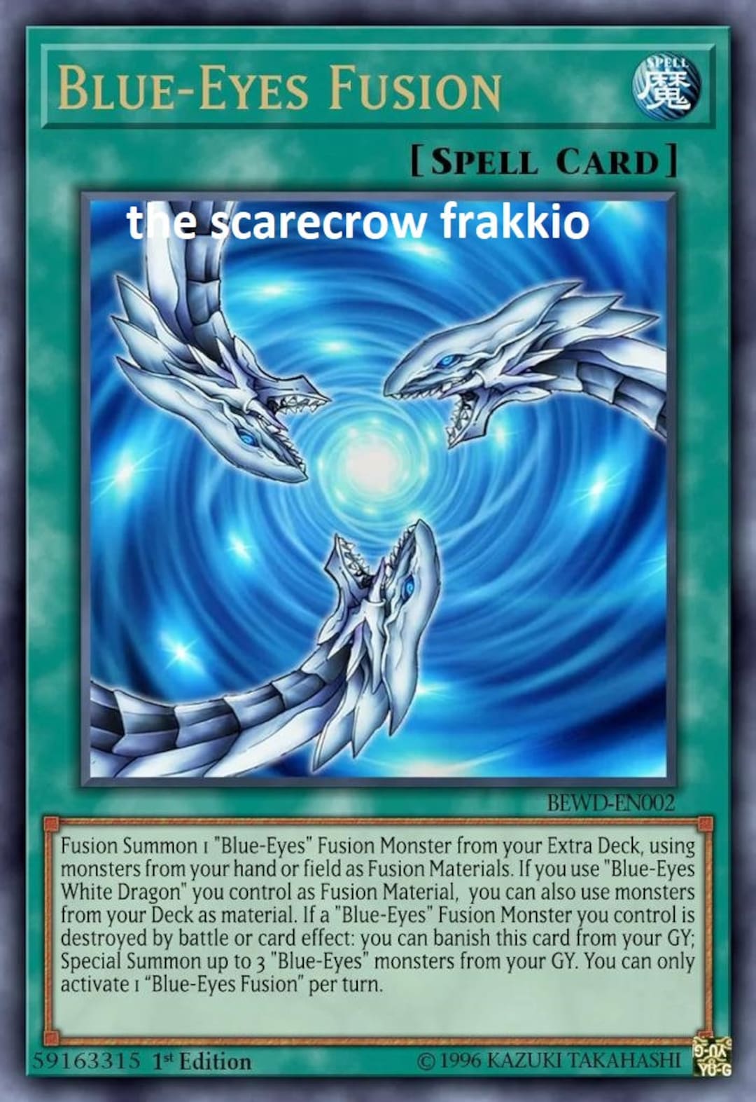Blueeyes Fusion Orica Custom Card Dragon Obelisk Tormentor Etsy