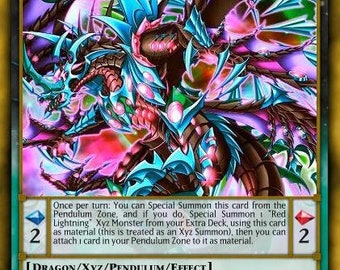 Red Lightning Huge Revolution Dragon Orica Custom Card