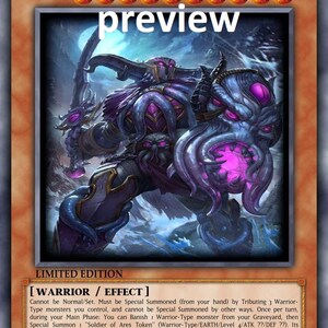 Ares Abyssal Knight orica custom card  obelisk tormentor winged dragon of ra egyptian gods god altered