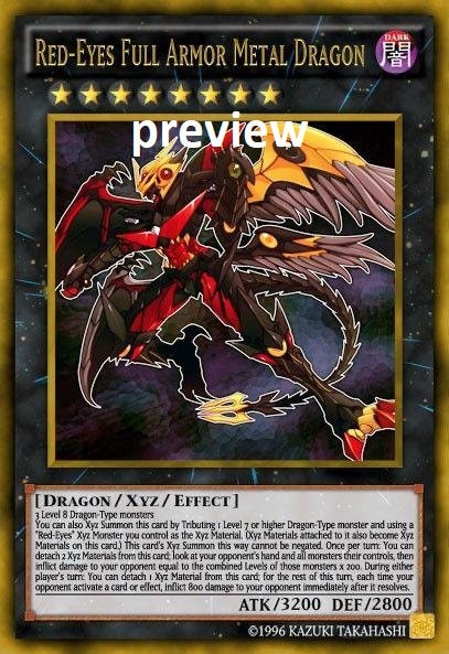 Red-Eyes Full Armor Metal Dragon Orica benutzerdefinierte Karte