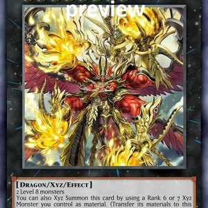 Red Lightning Piercing Dragon orica aangepaste kaart obelisk kwelgeest gevleugelde draak van ra Egyptische goden veranderd