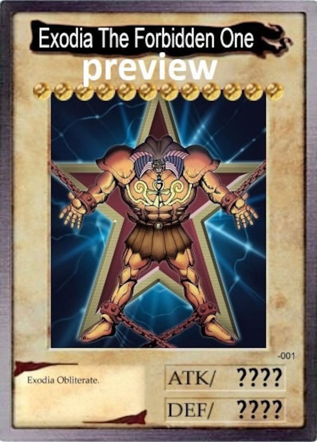 Exodia The Forbidden One Bandai Edition orica custom card -  Portugal