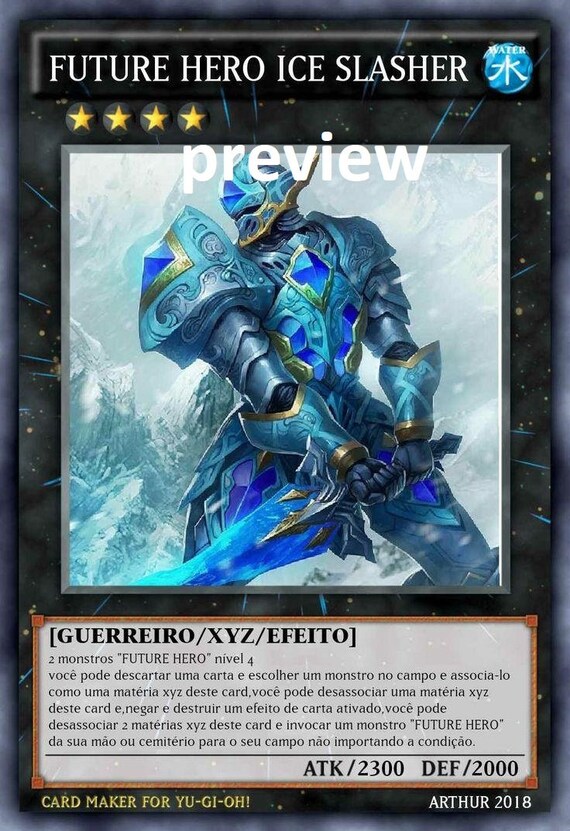 yugioh orica card maker Future HERO Ice Slasher orica custom card obelisk tormentor winged dragon  of ra egyptian gods god altered