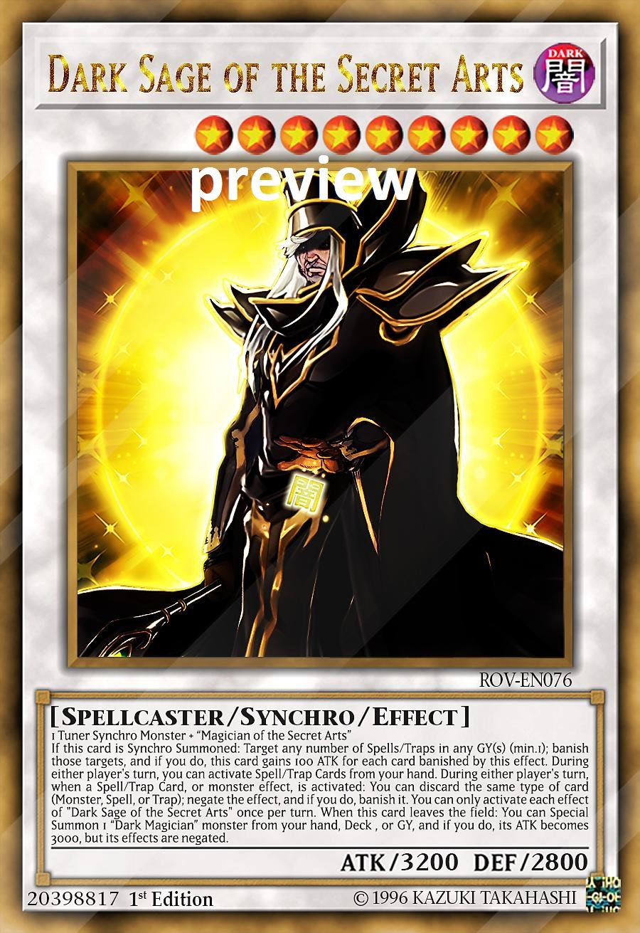 Dark Sage of the Secret Arts Orica Custom Card Obelisk Tormentor