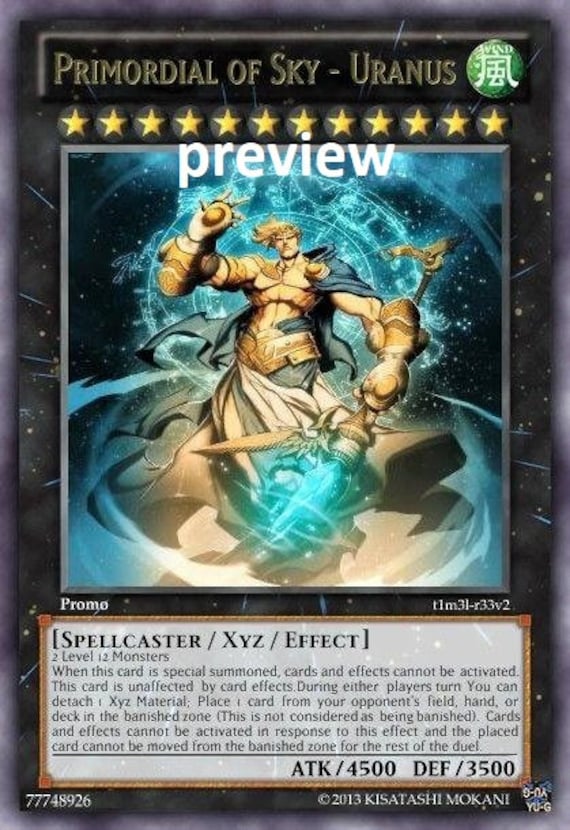 Primordial of Sky - Uranus Orica Custom Card Obelisk Tormentor Winged  Dragon of Ra Egyptian Gods God Altered - Etsy
