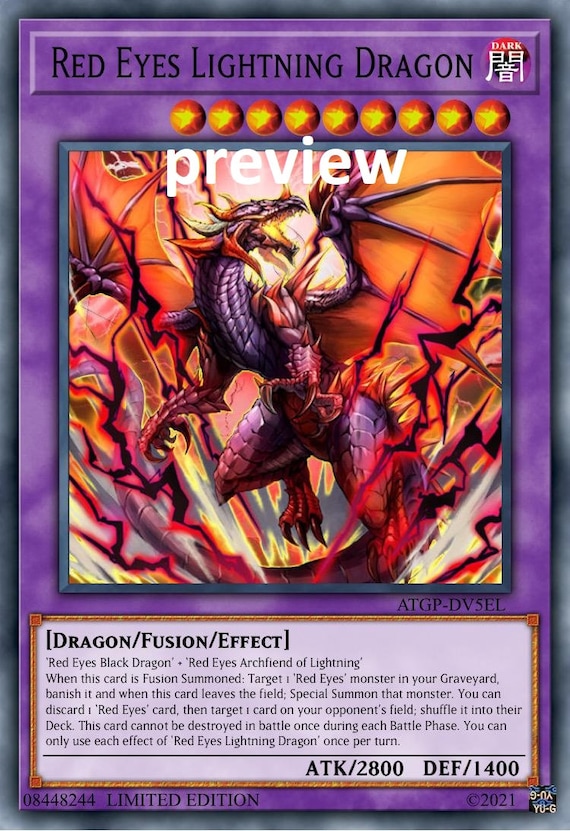 レッドアイズ ライトニング ドラゴン オリカ カスタム カード