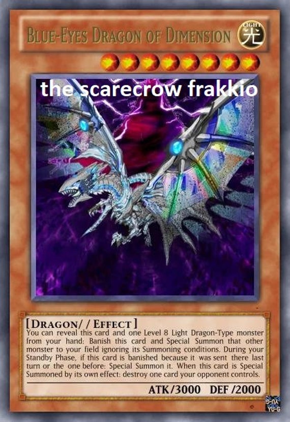 Blue-eyes Dragon of Dimension Orica Custom Card Dragon Obelisk Tormentor  Winged Dragon of Ra Egyptian Gods Altered - Etsy