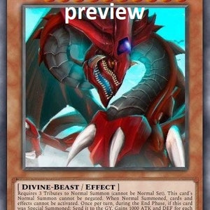 Slifer de Sky Dragon orica aangepaste kaart obelisk tormentor gevleugelde draak van ra Egyptische goden veranderd