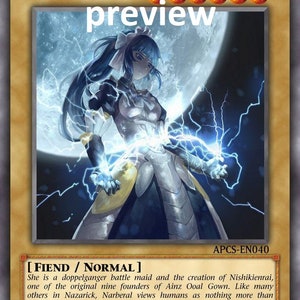 Overlord Pleiades, Narberal Gamma orica custom card obelisk tormentor winged dragon of ra egyptian gods god altered