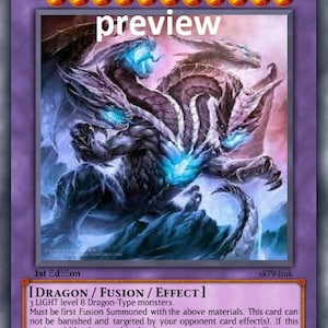 Blue-Eyes White Hydra Dragon orica custom card  obelisk tormentor winged dragon of ra egyptian gods god altered