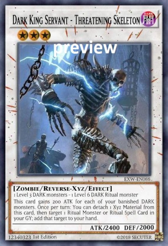 Dark King Servant - Threatening Skeleton orica custom card obelisk tormentor winged dragon of ra egyptian gods god altered Dark King Servant - Threatening Skeleton orica custom card obelisk tormentor winged dragon of ra egyptian gods god altered