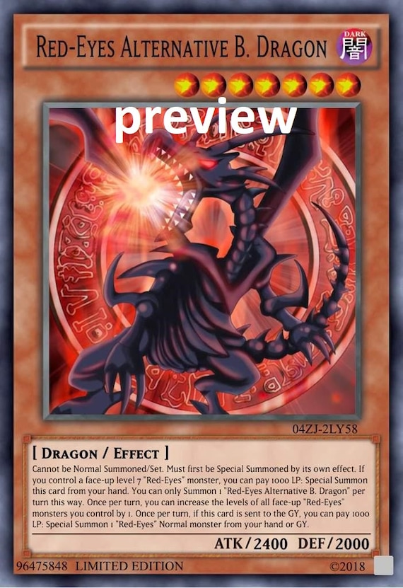 red eyes black dragon yugioh card Red-Eyes Black Dragon (Anime Art) - 8 cards set main image 1