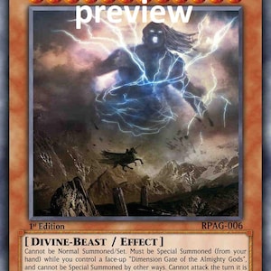 Almighty God Wijindu orica custom card  obelisk tormentor winged dragon of ra egyptian gods god altered