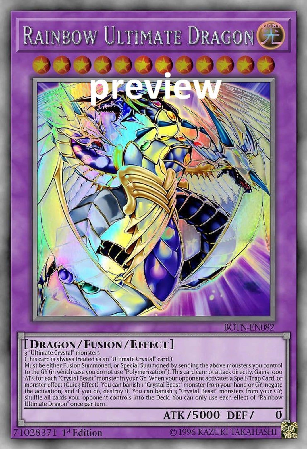 yugioh rainbow cards Rainbow Dragon [TAEV-EN006] Ghost Rare main image 0