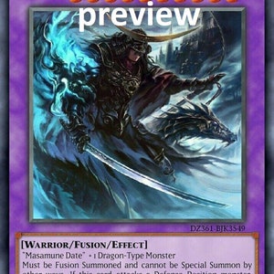 Masamune Date Dark Kaiser orica tarjeta personalizada obelisco torturador dragón alado de ra dioses egipcios dios alterado