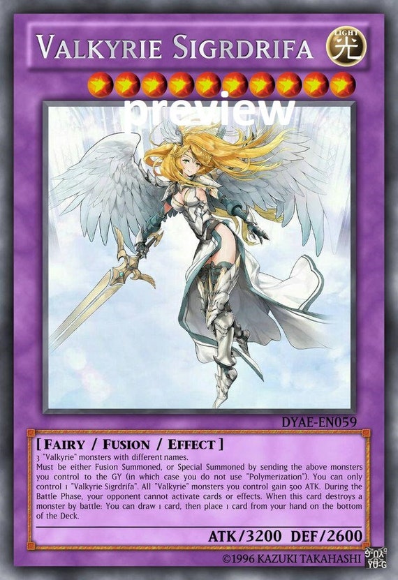 Valkyrie Sigrdrifa orica custom card obelisk tormentor winged dragon of ra  egyptian gods god altered
