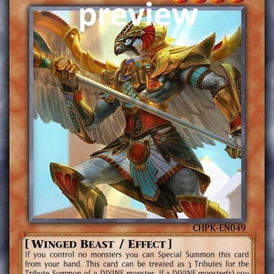 Egyptian Divinity Horus orica custom card  obelisk tormentor winged dragon of ra egyptian gods god altered