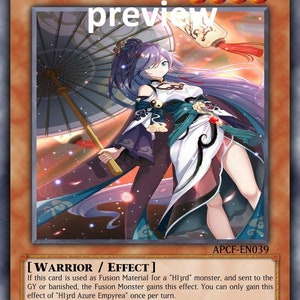 HI3rd Azure Empyrea orica custom card  obelisk tormentor winged dragon of ra egyptian gods god altered